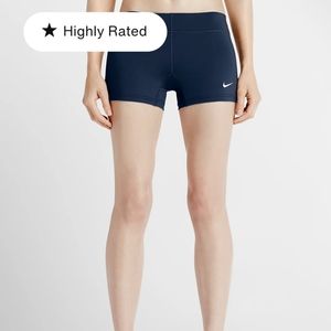 Pair of Nike performance shorts size Small, Navy blue.